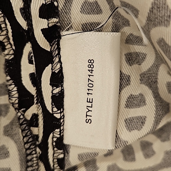 💕TORY BURCH💕 Long Sleeve Button Front Shirt Dress ~ 12 Geometric Chain Print - Picture 9 of 10